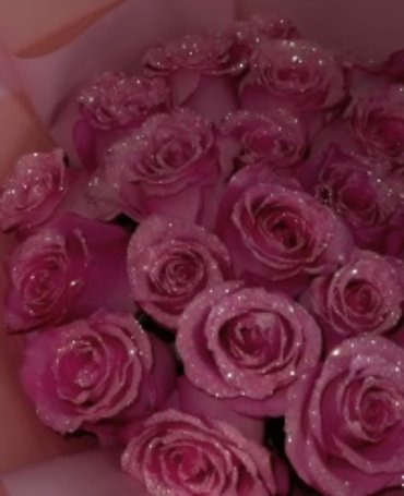 CDW #25 PASTEL PINK GLITTER ROSE