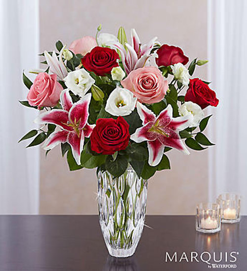 Marquis by Waterford Blushing Rose & Lily Bouquet