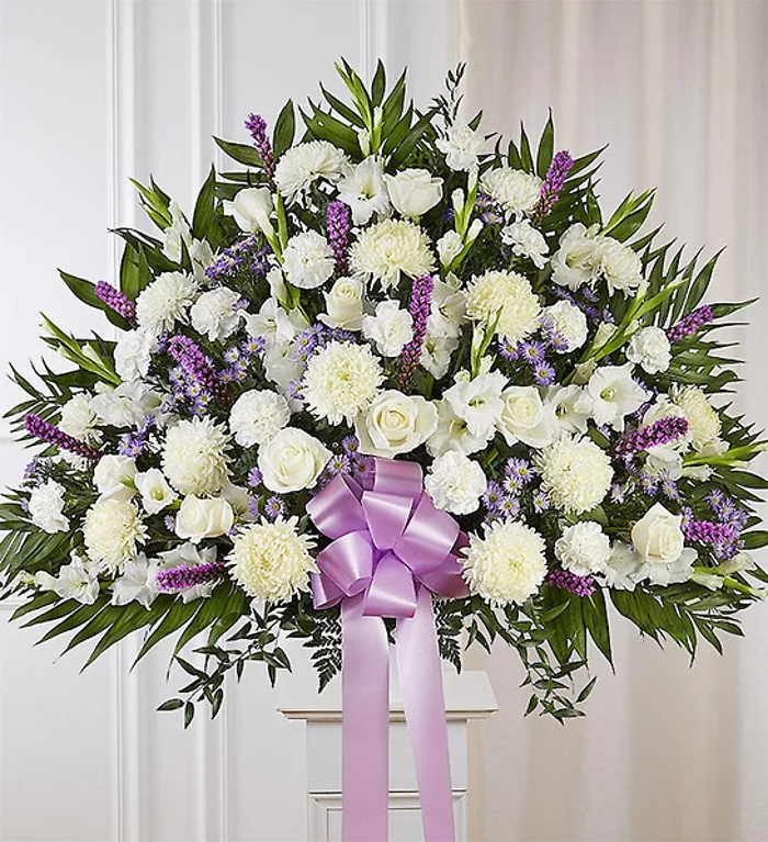Heartfelt Sympathies Lavender & White Basket