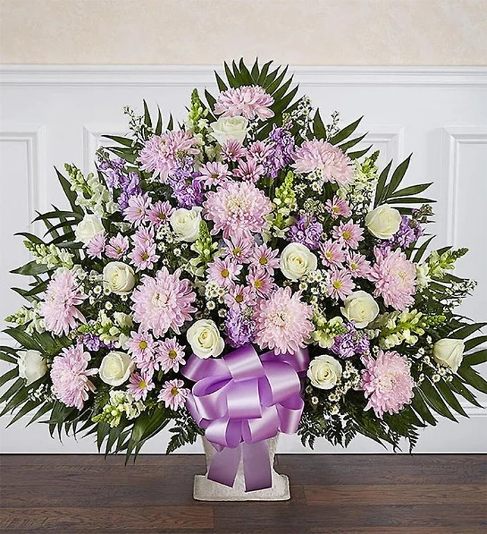 Heartfelt Tribute Lavender & White