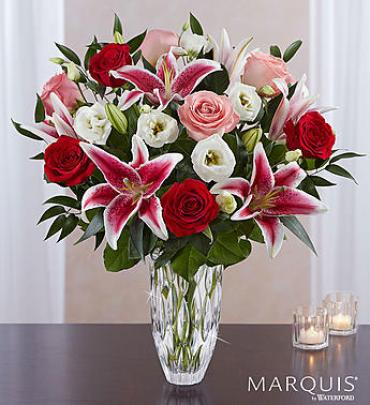 Marquis by Waterford Blushing Rose & Lily Bouquet