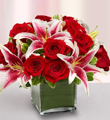 Red Rose and Lily Cube