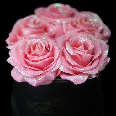 CDW #25 PASTEL PINK GLITTER ROSE