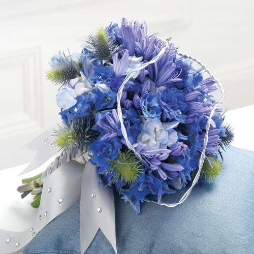 Blue Wedding Flowers-Brides Maid