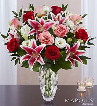 Marquis by Waterford Blushing Rose & Lily Bouquet