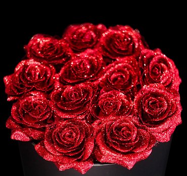 CDW #23 RED GLITTER ROSES