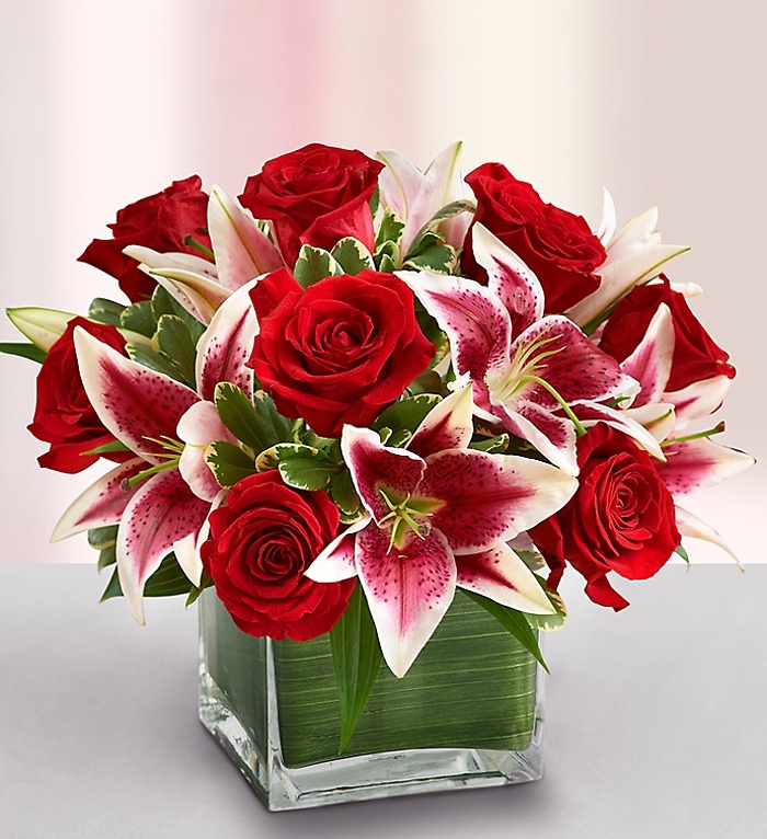Red Rose and Lily Cube